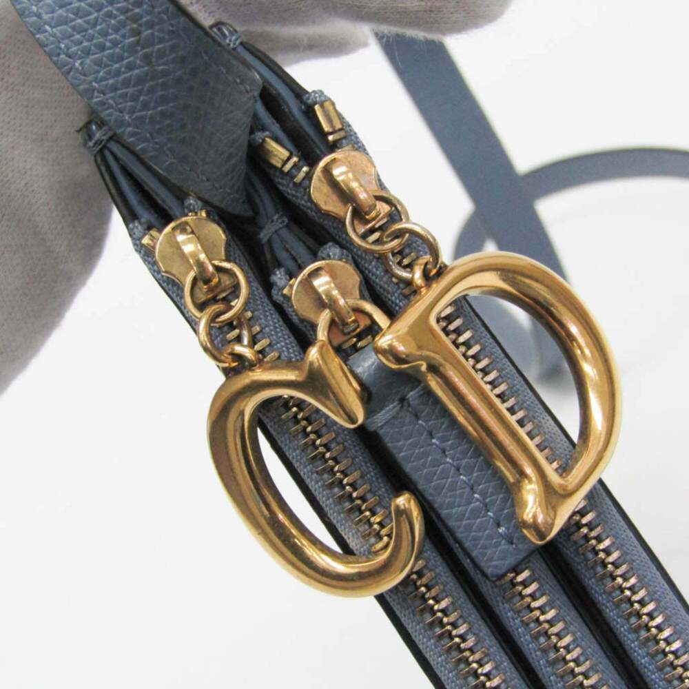 CHRISTIAN DIOR Blue Leather Shoulder Bag - Picture 9 of 16